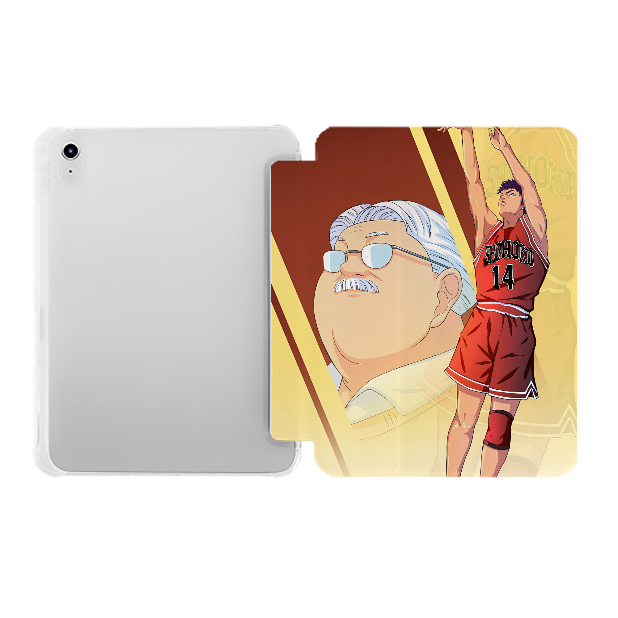 （画像用） SLAM DUNK／スラムダンク IPad ケース ペン収納付き 三つ折りスタンド PUレザー×シリコン 対応機種9.5/10.5/10.9インチ